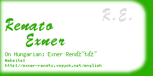 renato exner business card